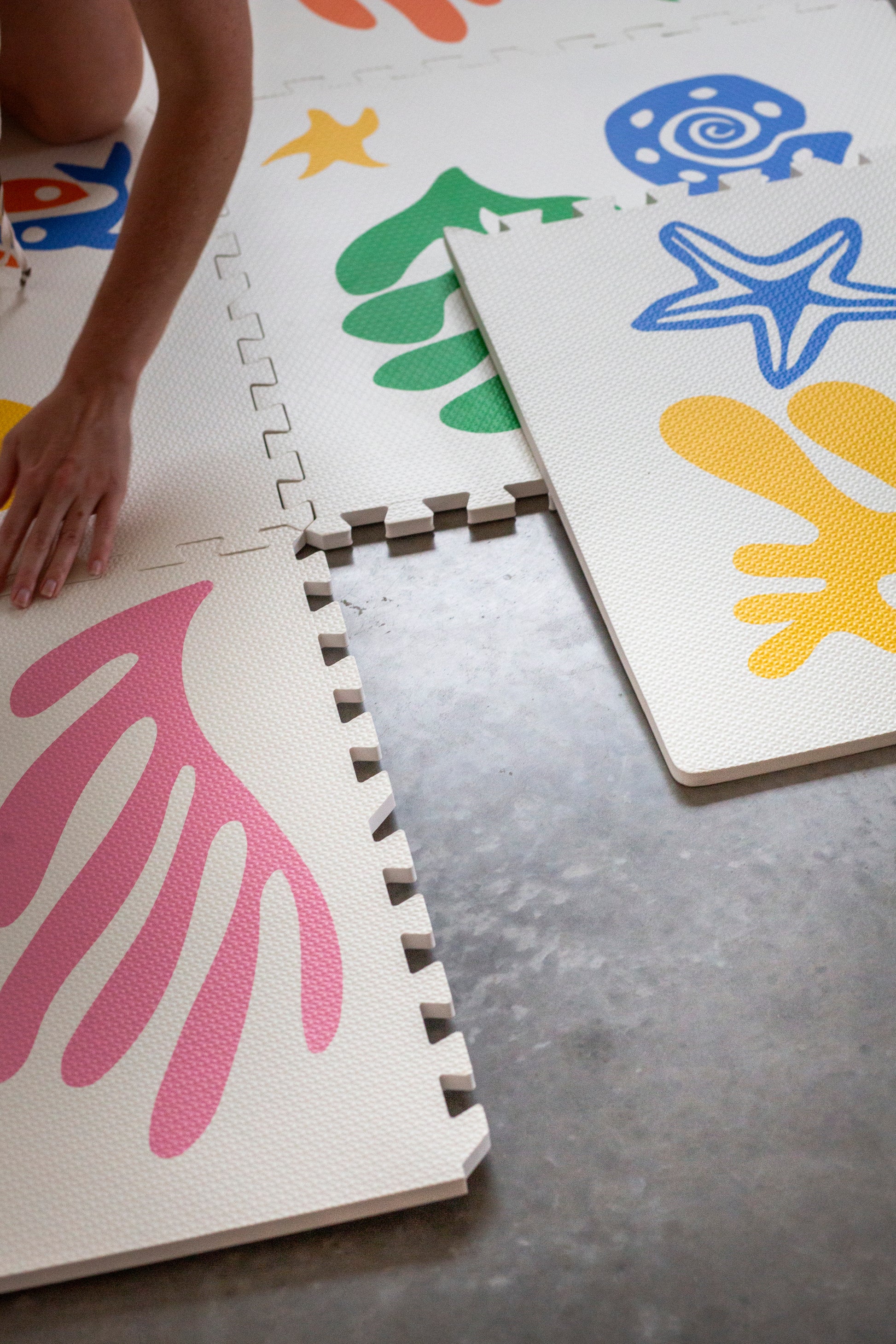 Interlocking foam baby play mat by Dinke Designs