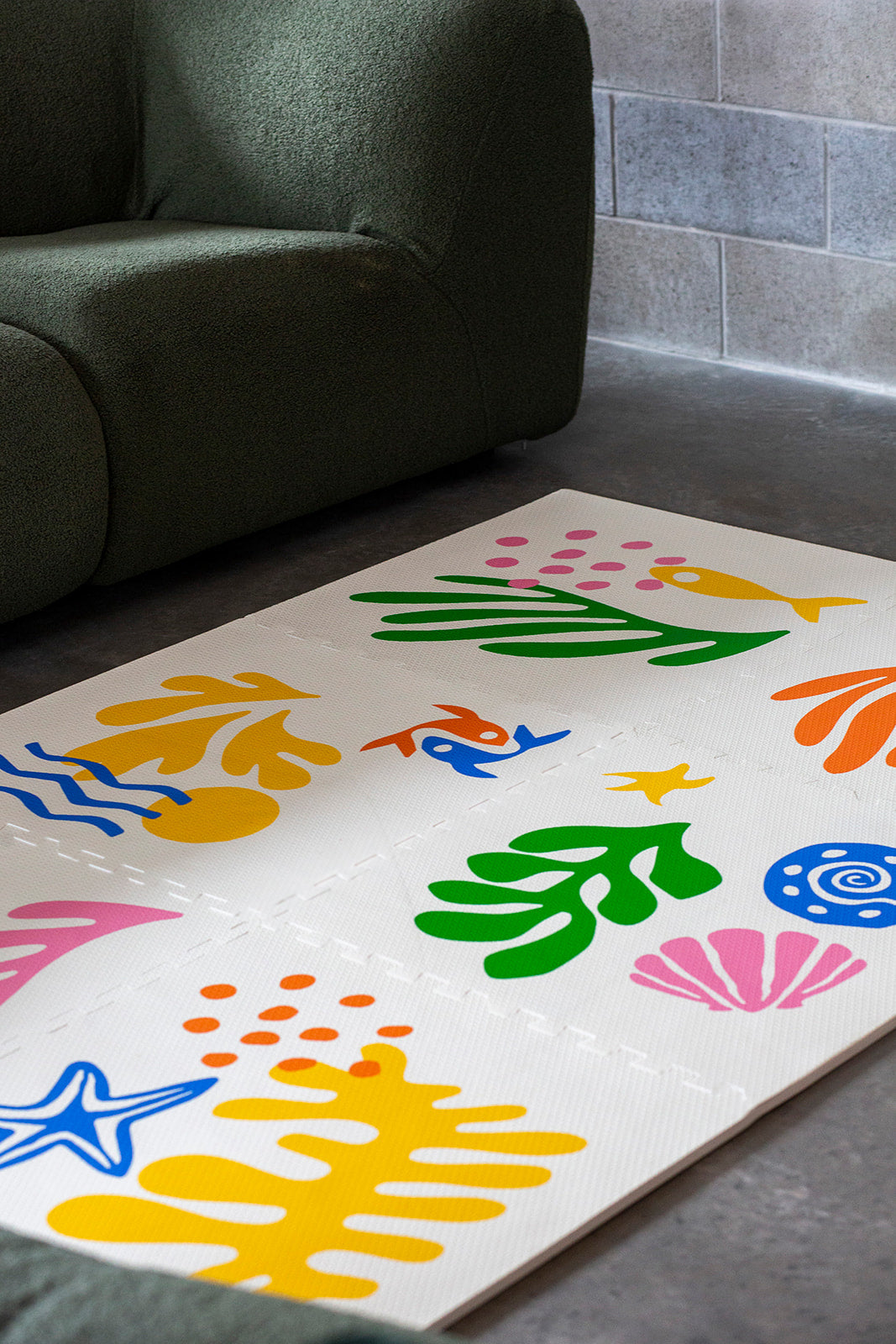 Baby play mat waterproof surface designed for easy wipe clean spills